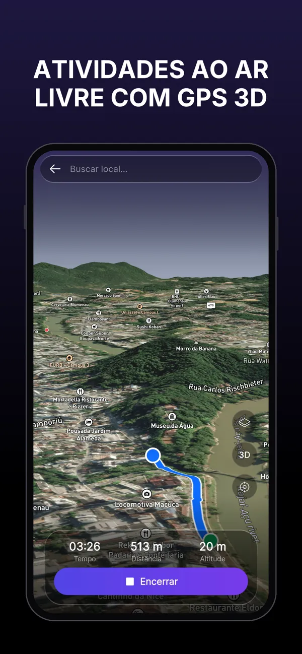 Premium Coach: atividade ao ar livre com mapa 3D