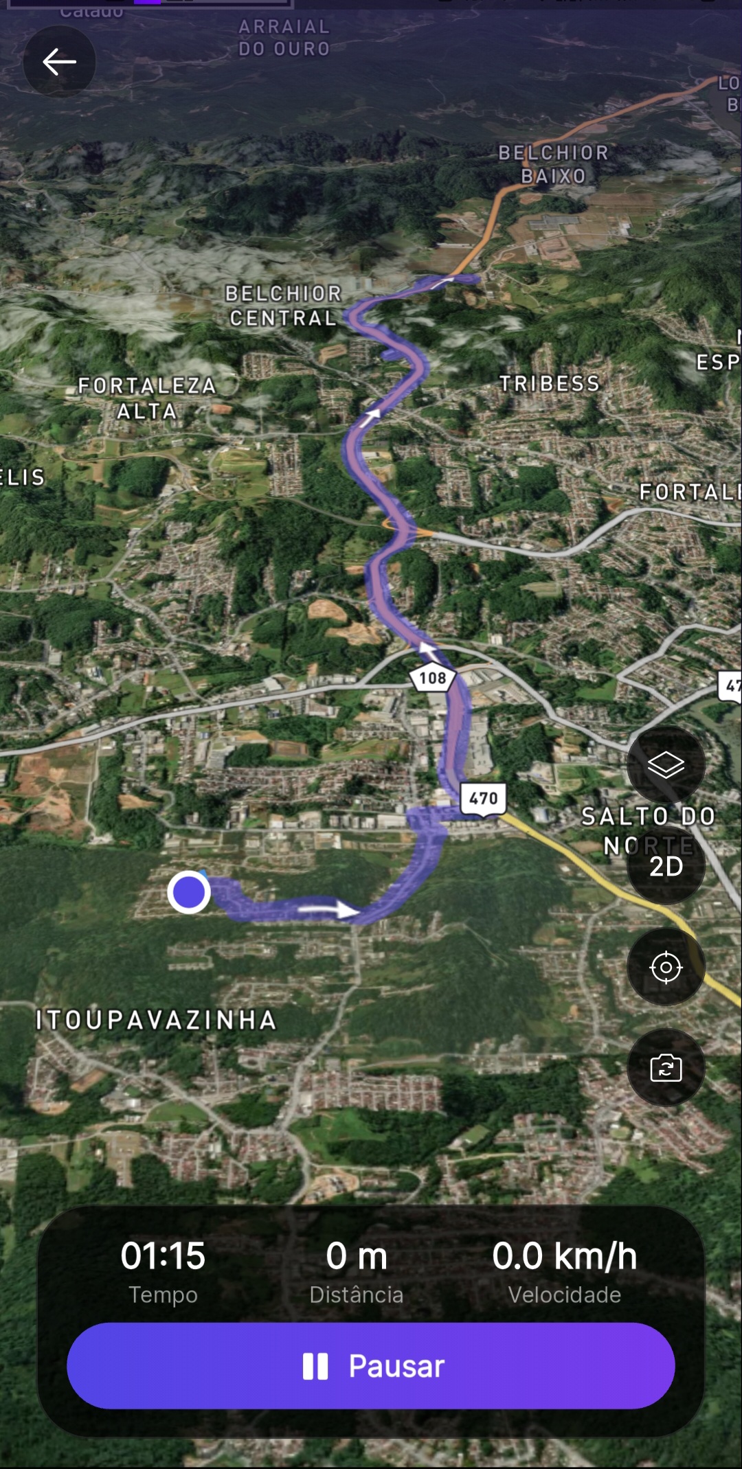 Premium Coach — monitoramento de atividade ao ar livre por GPS com rota no mapa